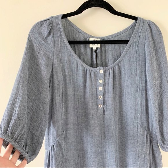 Anthropologie dRA Lyon Gauze Mini Dress Blue Slate Size Small - Picture 6 of 13